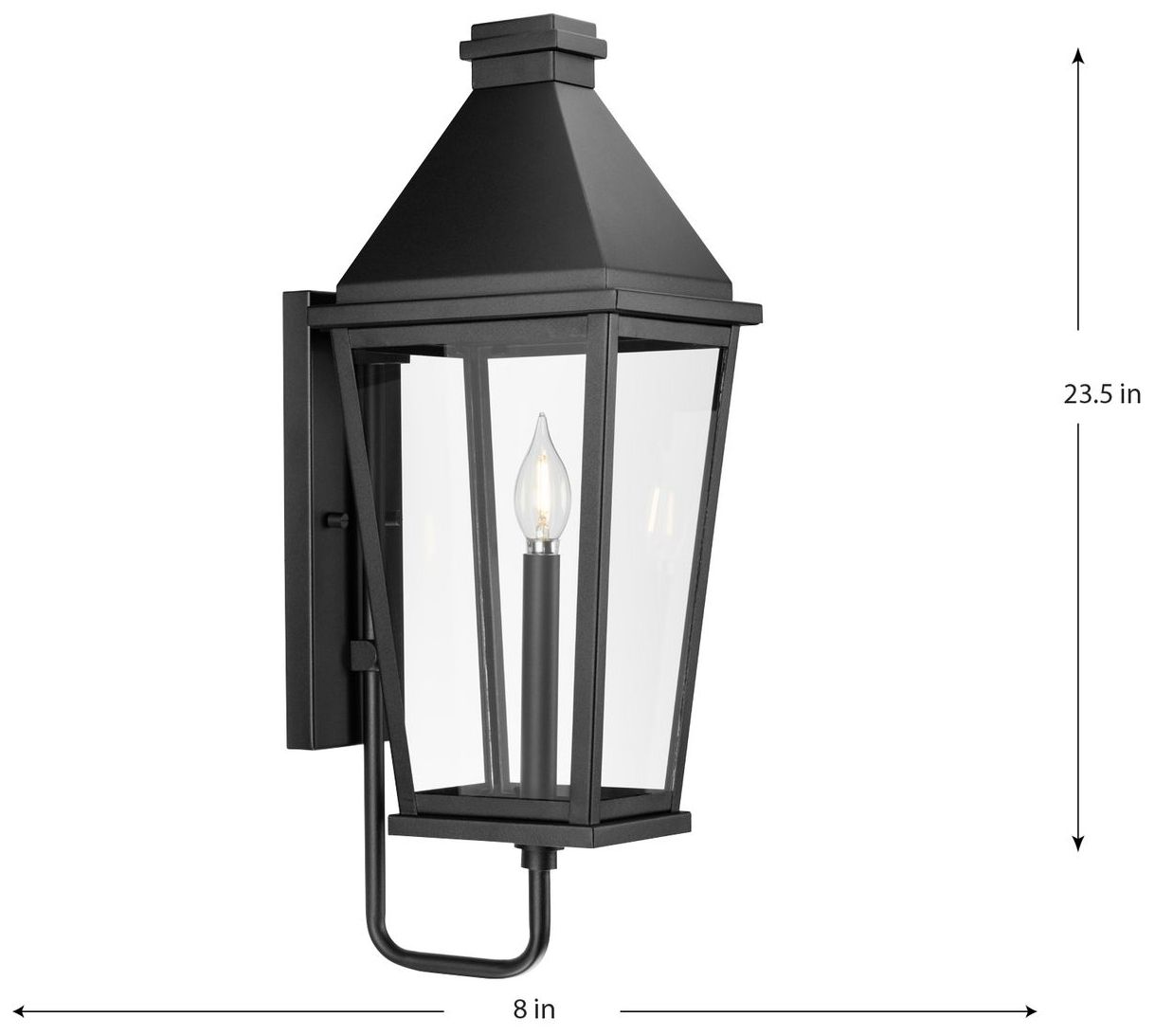 Image 4 Richmond Hill Collection One-Light Clear Glass Outdoor Medium Wall Lantern more views