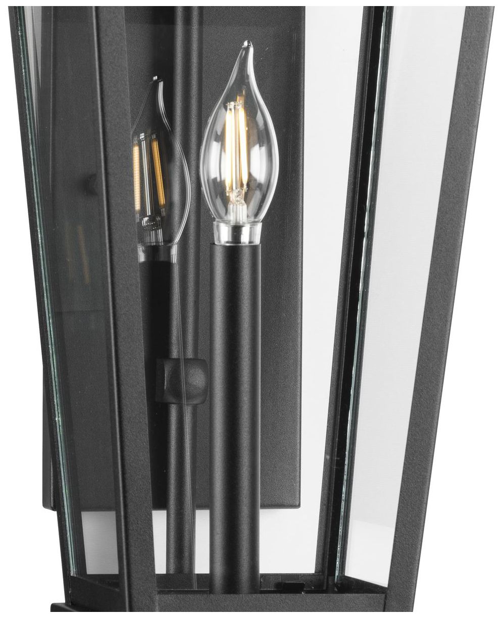 Richmond Hill Collection One-Light Clear Glass Outdoor Medium Wall Lantern