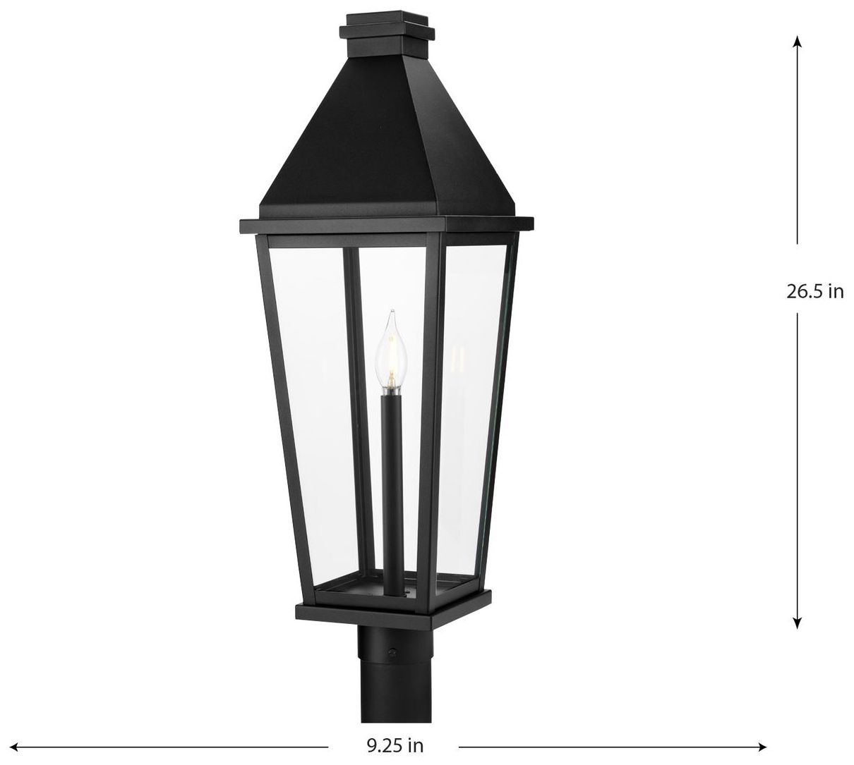 Image 5 Richmond Hill Collection One-Light Clear Glass Outdoor Post Light more views