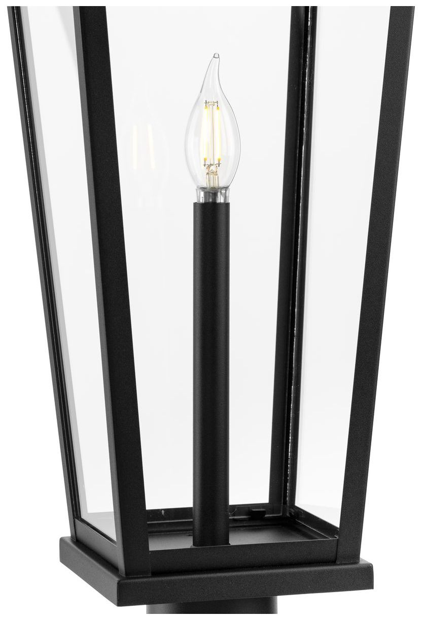 Richmond Hill Collection One-Light Clear Glass Outdoor Post Light