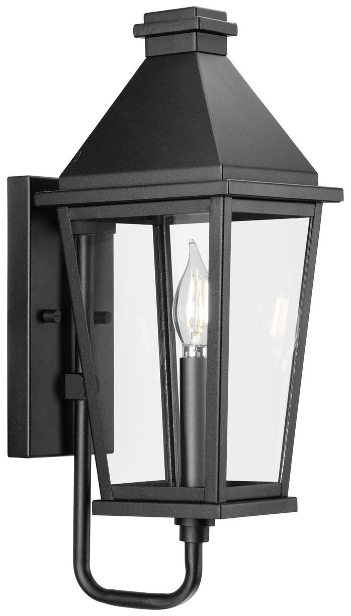 Richmond Hill Collection One-Light Clear Glass Outdoor Small Wall Lantern