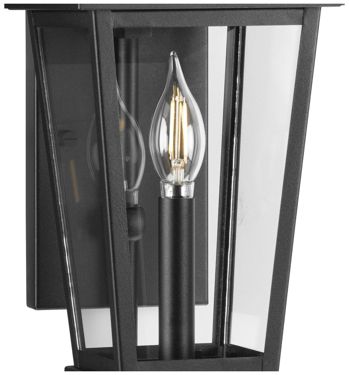 Richmond Hill Collection One-Light Clear Glass Outdoor Small Wall Lantern