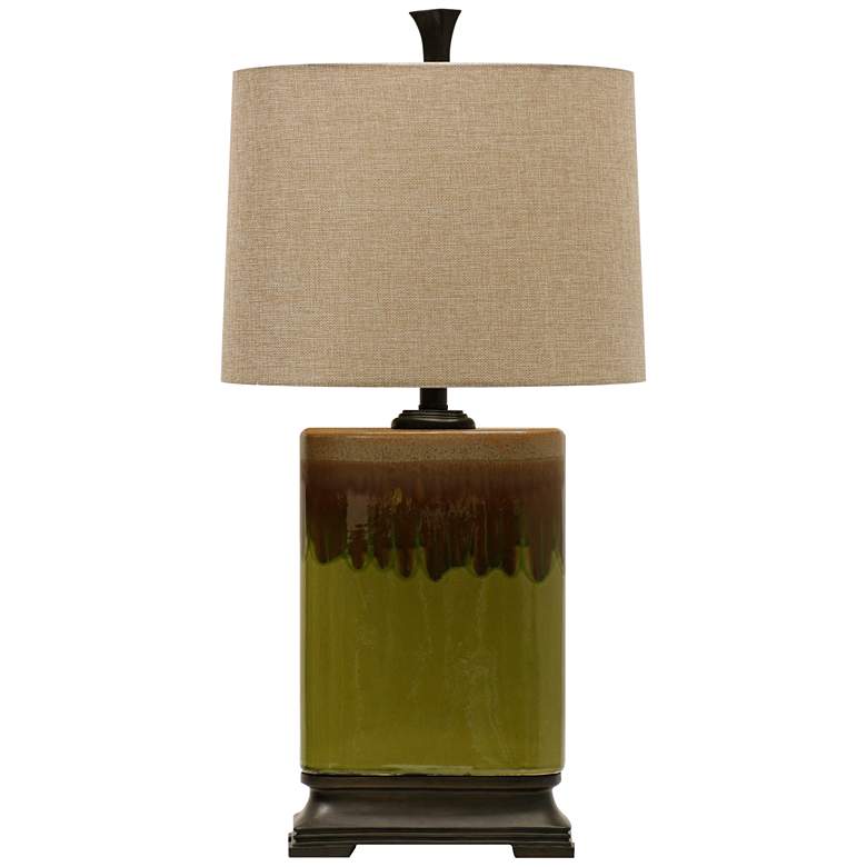 Image 1 Richton Alton Moss Green Table Lamp