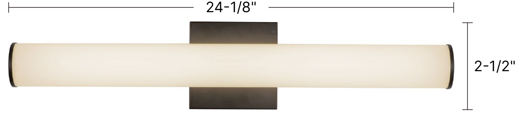 Rico 24-in Brushed Nickel dimmable LED Wall/Vanity Light