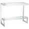 Rico 39 1/2" Wide Chrome Glass Shelf Modern Console Table