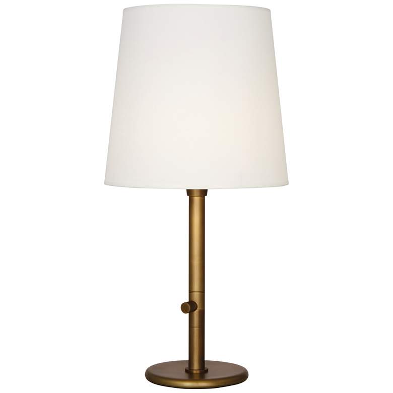 Image 1 Rico Espinet Buster Chica Accent Lamp 29 inch Aged Brass w/ Fondine Shade