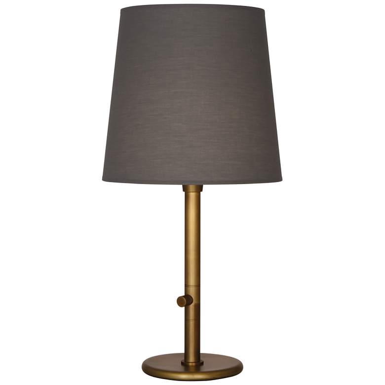 Image 1 Rico Espinet Buster Chica Accent Lamp 29" Aged Brass w/ Gray Shade