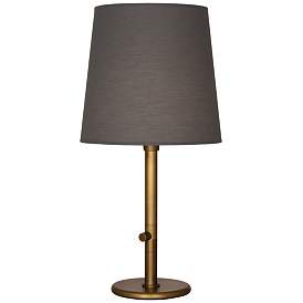Image1 of Rico Espinet Buster Chica Accent Lamp 29" Aged Brass w/ Gray Shade