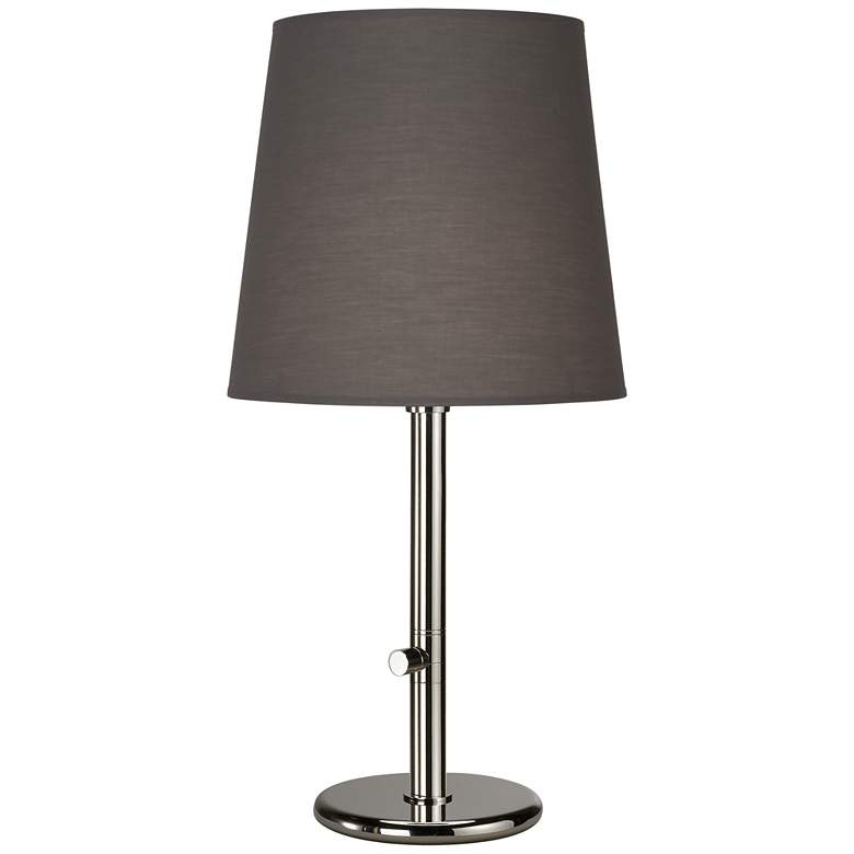 Image 1 Rico Espinet Buster Chica Accent Lamp 29" Nickel w/ Taupe Shade