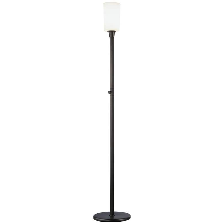 Image 1 Rico Espinet Nina 70 1/2" White Glass Deep Patina Bronze Torchiere