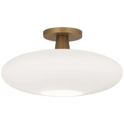 Rico Espinet Ovo 15" Wide Aged Brass Flush Mount