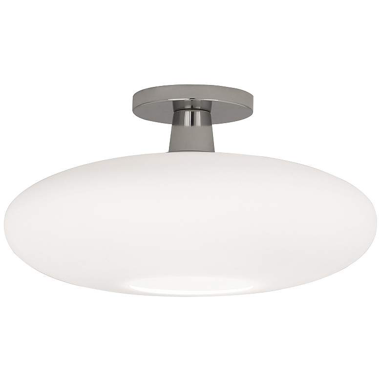 Image 1 Rico Espinet Ovo 15" Wide Polished Nickel Flush Mount