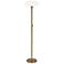 Rico Espinet Ovo 66" High Aged Brass Torchiere