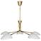Rico Espinet Racer 50" Wide 5-Light White and Brass Modern Chandelier