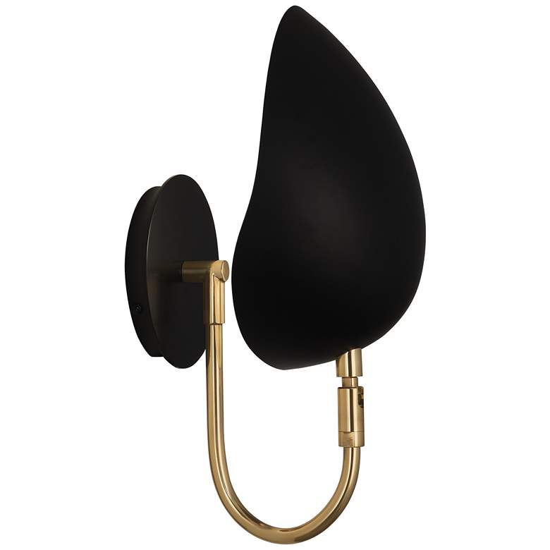 Image 1 Rico Espinet Racer Wall Sconce Brass W/Matte Black Adjustable Shade