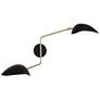 Rico Espinet Racer Wall Sconce Brass With Matte Black Adjustable Shades