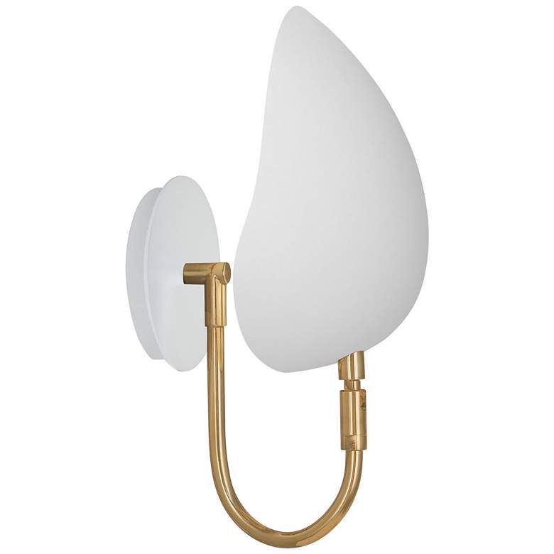 Image 1 Rico Espinet Racer Wall Sconce Brass With white Adjustable Shade