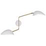 Rico Espinet Racer Wall Sconce Brass With white Adjustable Shades