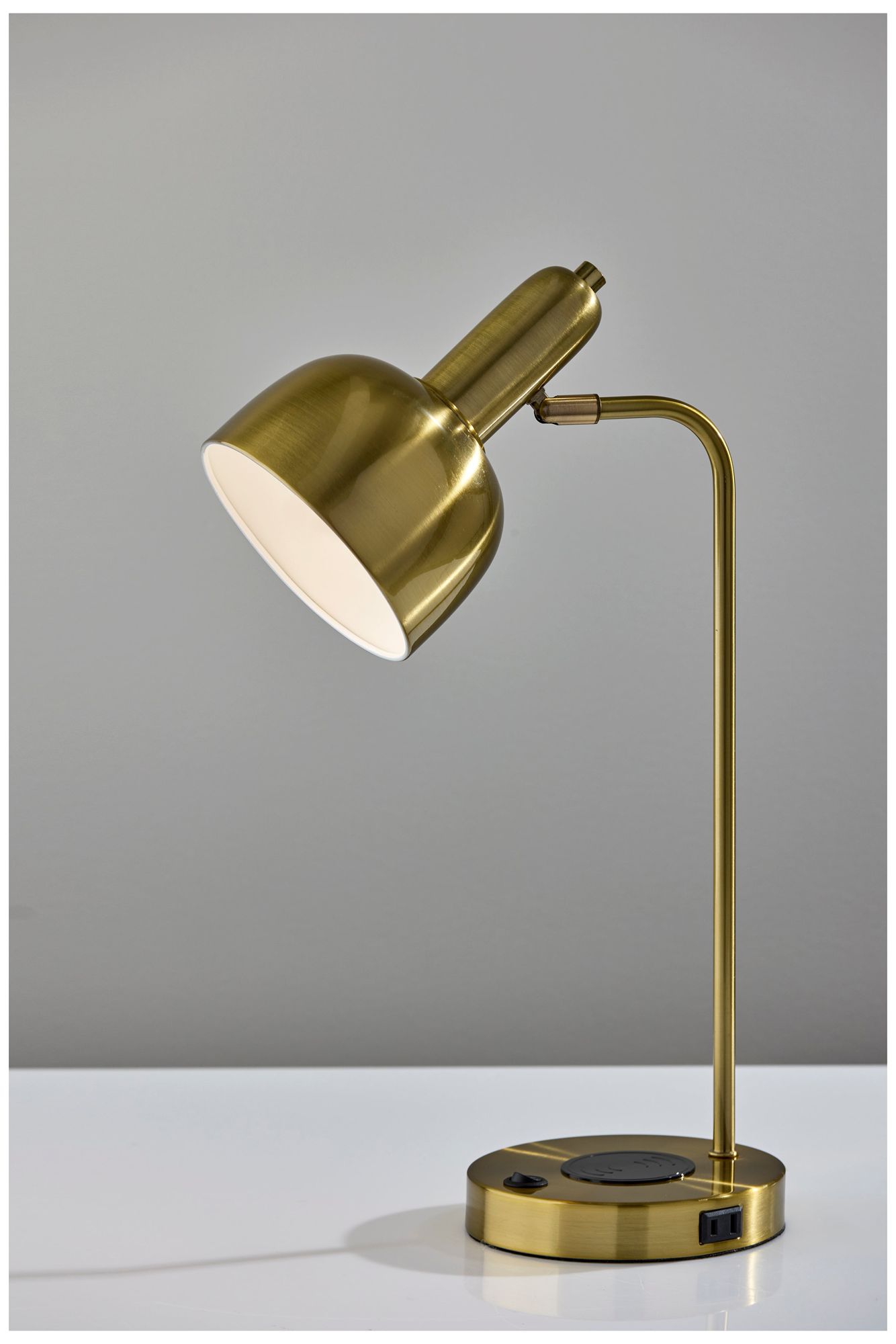 Image 2 Rico Supercharger Desk Lamp- Antique Brass more views