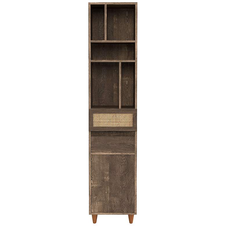 Image 3 Riddle 15 3/4 inch Wide Reclaimed Oak Wood 2-Drawer TV Tower more views