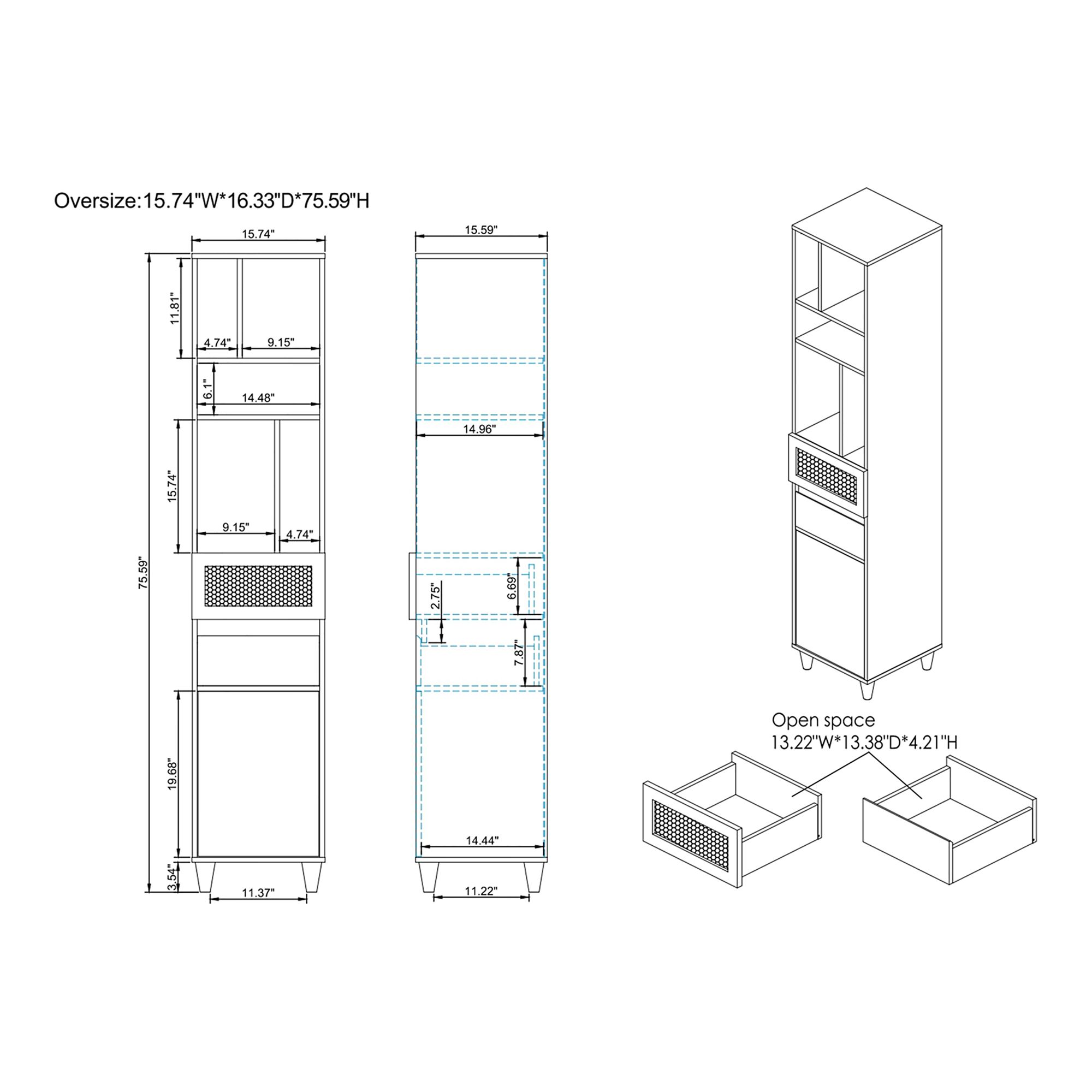 Riddle 15 3/4" Wide Reclaimed Oak Wood 2-Drawer TV Tower