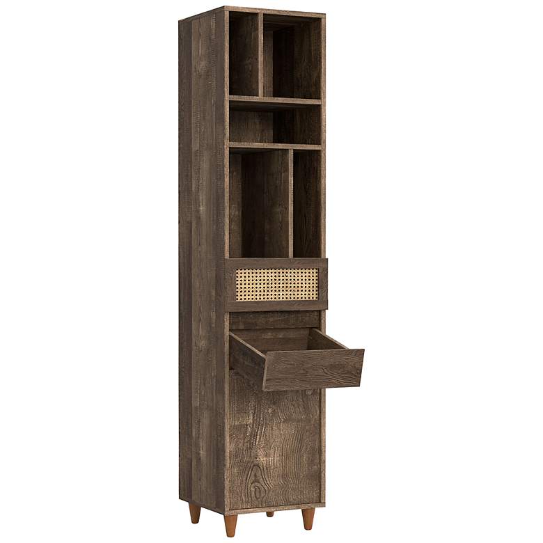 Image 6 Riddle 15 3/4" Wide Reclaimed Oak Wood 2-Drawer TV Tower more views