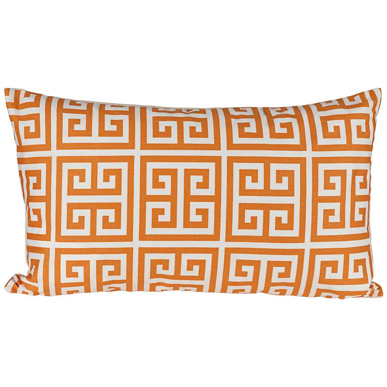 Image 1 Riddle 20 inch Wide Orange Lumbar Pillow