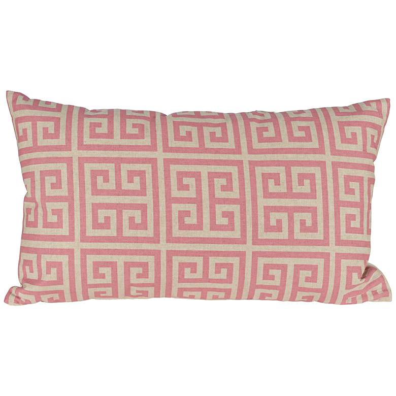 Image 1 Riddle 20" Wide Pink Lumbar Pillow