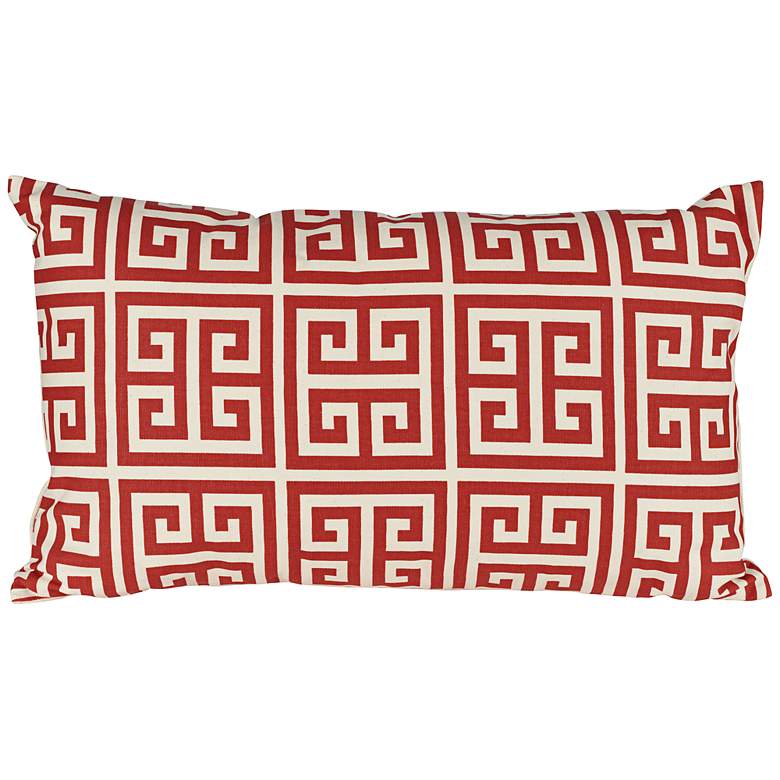 Image 1 Riddle 20 inch Wide Red Lumbar Pillow