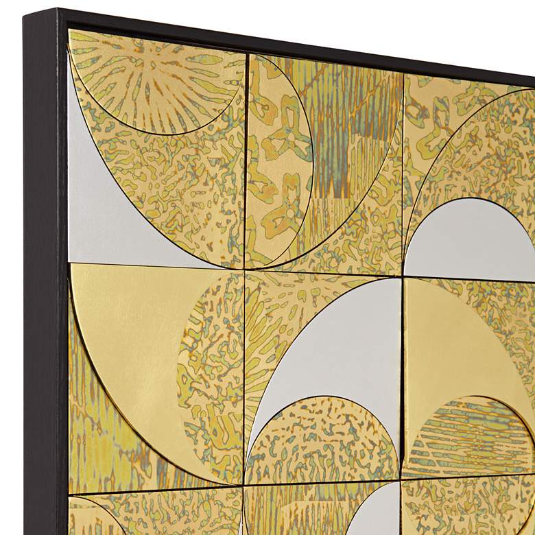 Image 3 Ridenour 23 1/2" Square Gold Shadow Box Framed Wood Wall Art more views