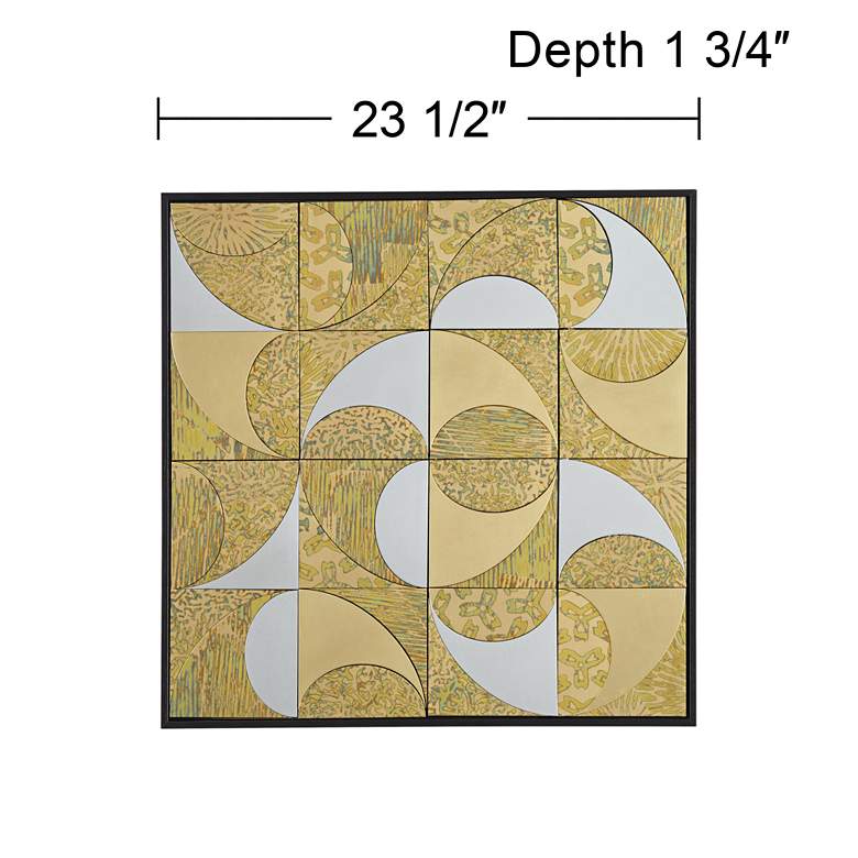 Image 7 Ridenour 23 1/2" Square Gold Shadow Box Framed Wood Wall Art more views