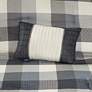 Thumbnail4 of Ridge Gray Plaid Cal King 7-Piece Comforter Set more views