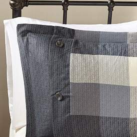 Image5 of Ridge Gray Plaid Cal King 7-Piece Comforter Set more views