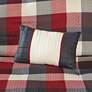 Thumbnail3 of Ridge Red Plaid Cal King 7-Piece Comforter Set more views