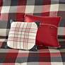 Thumbnail4 of Ridge Red Plaid Cal King 7-Piece Comforter Set more views