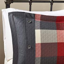 Image5 of Ridge Red Plaid Cal King 7-Piece Comforter Set more views