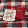 Ridge Red Plaid Queen 7-Piece Comforter Set