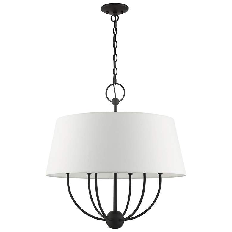 Image 3 Ridgecrest 24" Wide Black 6-Light Drum Chandelier more views