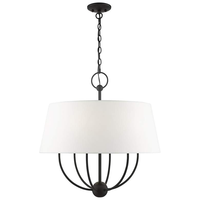 Image 4 Ridgecrest 24" Wide Black 6-Light Drum Chandelier more views