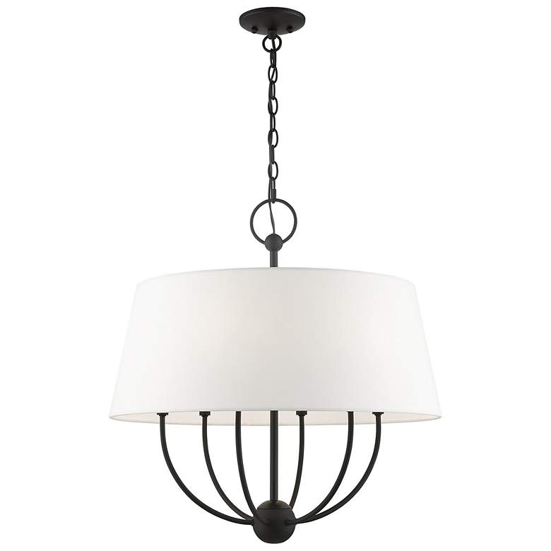 Image 5 Ridgecrest 24" Wide Black 6-Light Drum Chandelier more views