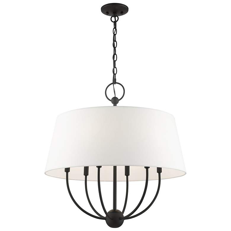 Image 6 Ridgecrest 24" Wide Black 6-Light Drum Chandelier more views