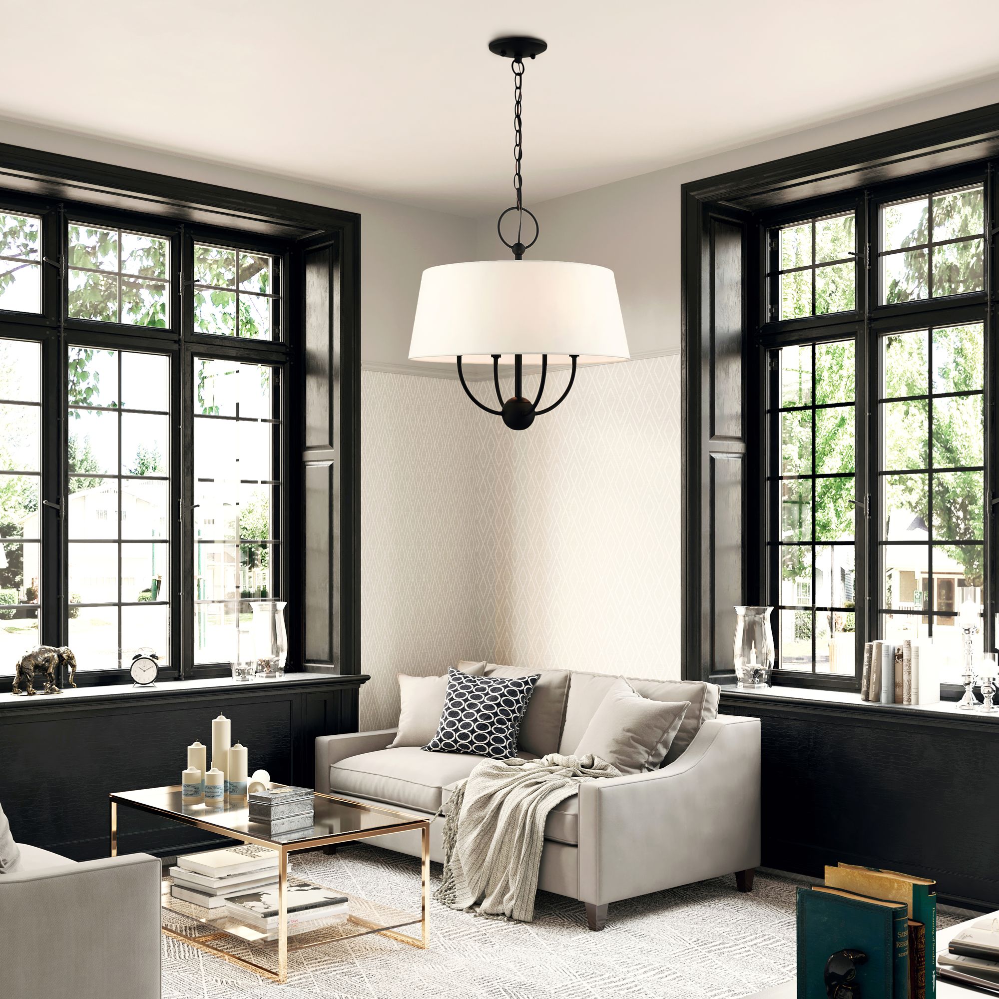 Ridgecrest 4 Light Black Pendant Chandelier