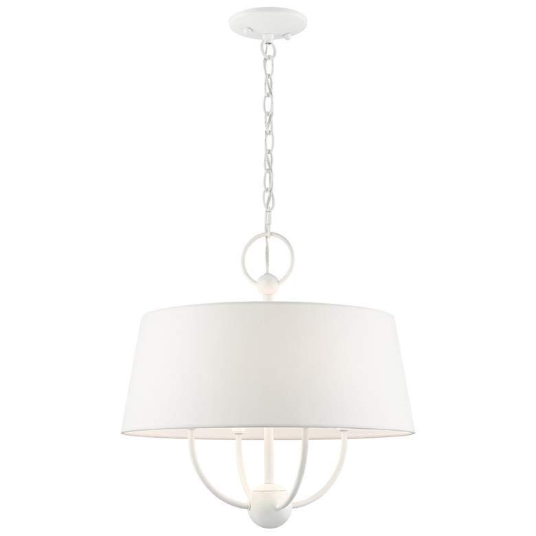Image 1 Ridgecrest 4 Light White Pendant Chandelier