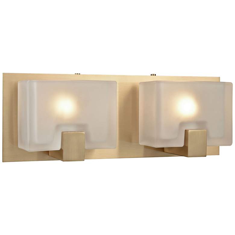 Image 1 Ridgecrest 5 inch high Satin Brass 2-Light Wall Sconce