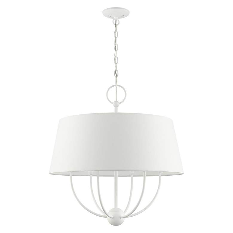 Image 3 Ridgecrest 6 Light White Pendant Chandelier more views