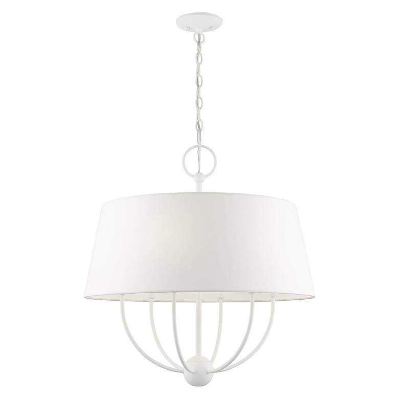 Image 5 Ridgecrest 6 Light White Pendant Chandelier more views