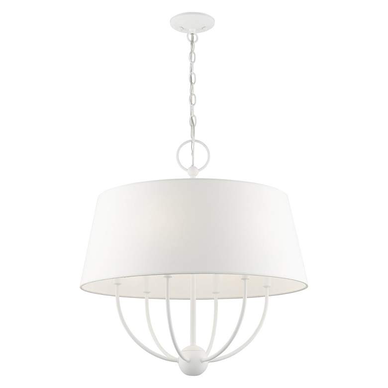 Image 6 Ridgecrest 6 Light White Pendant Chandelier more views