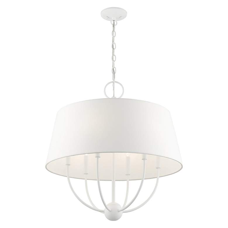 Image 7 Ridgecrest 6 Light White Pendant Chandelier more views