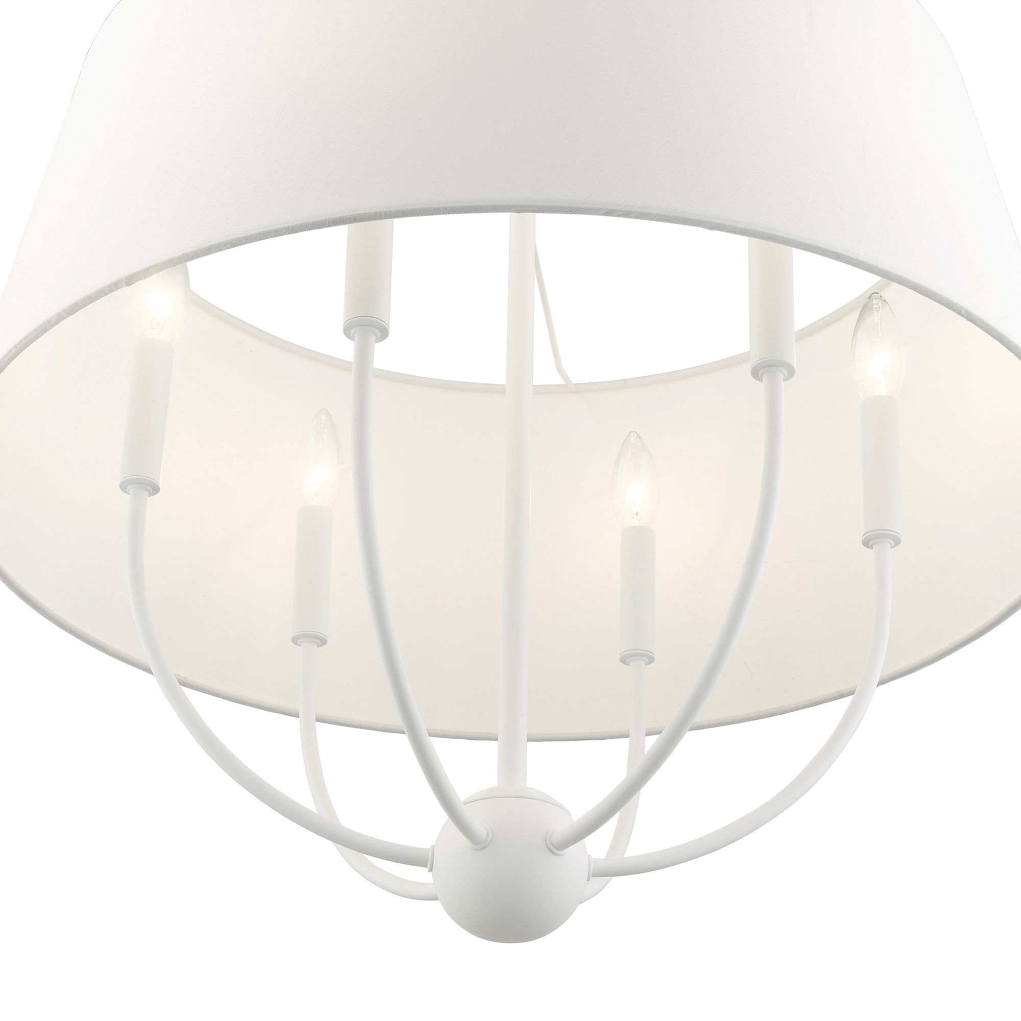 Ridgecrest 6 Light White Pendant Chandelier