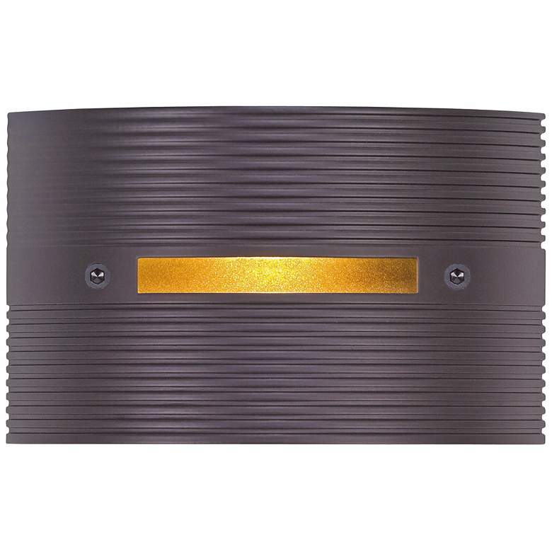 Image 1 Ridged Bronze 4 1/2" Wide LED Outdoor Step Light